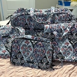 Vera Bradley Pink and Purple Travel Bags with Paisley Design